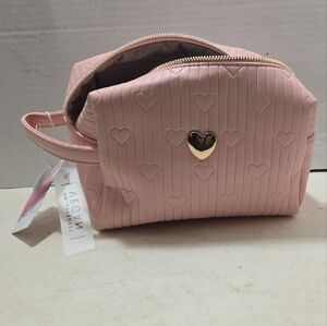 Pink Heart Cosmetic Bag